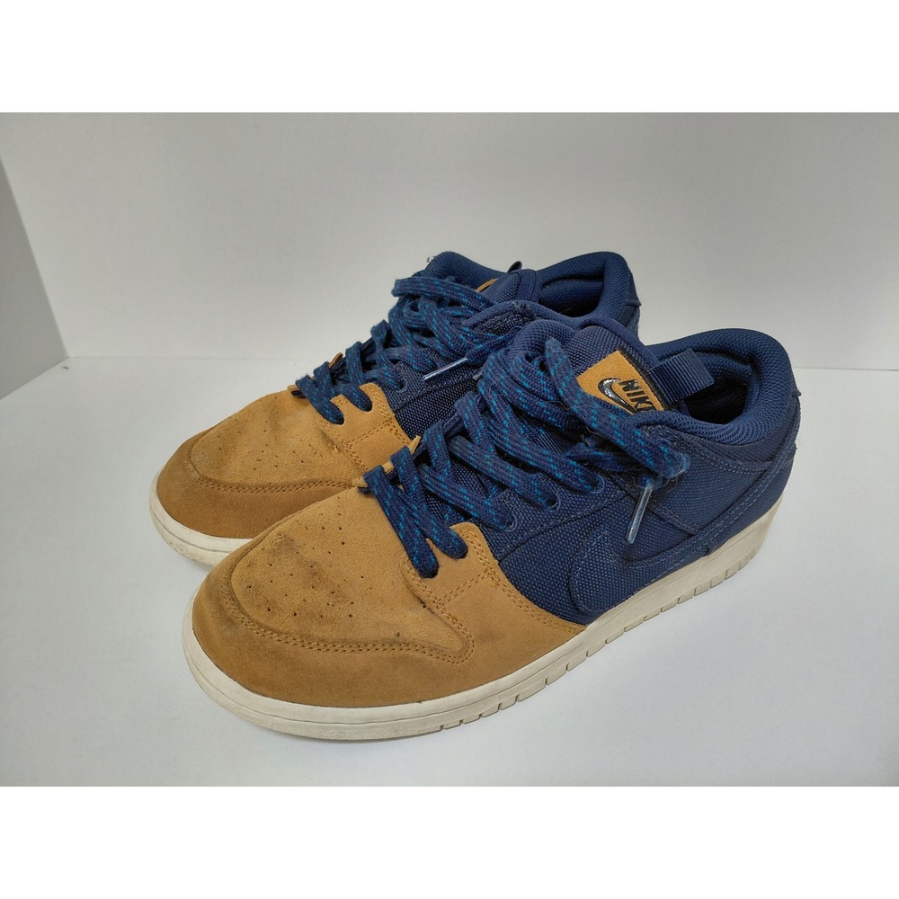 Nike SB Dunk Low Pro Midnight Navy Desert Ochre DX6775-400 Mens 8 Skate Shoes